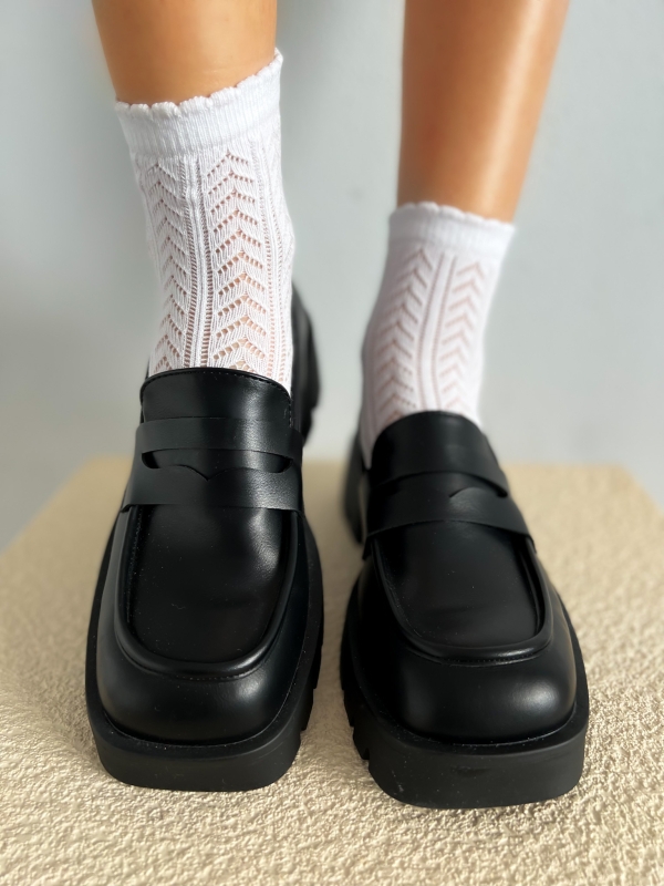 Къси плетени чорапки/ бели