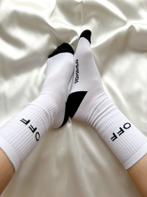 Дамски чорапи "OFF"/ бели