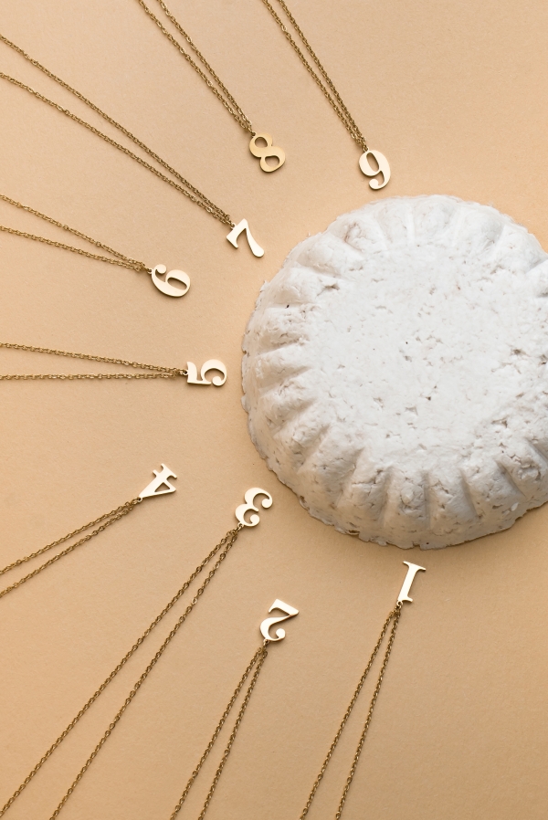 Колие с цифра/ 1-9