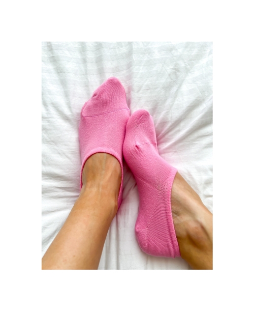 Къси чорапки терлички/ екрю, черно, лайм, розово