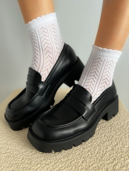 Къси плетени чорапки/ бели